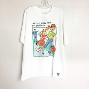 Spencer’s White Tee Shirt Mens Size XL Cops New